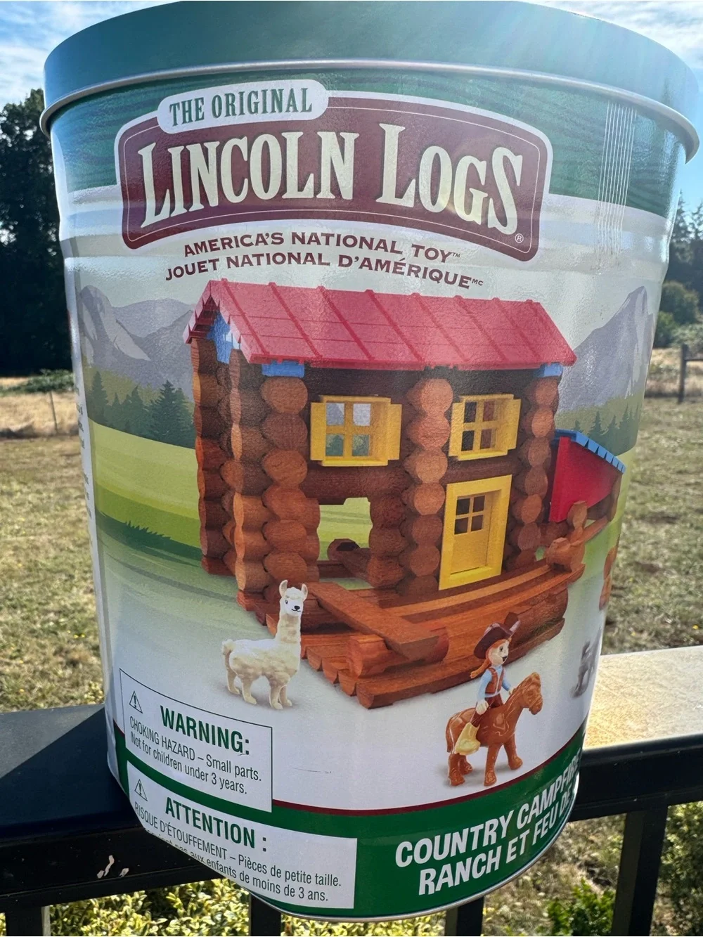 Lincoln Logs Country Camper Ranch Playset - Red Roof & Natural Wood